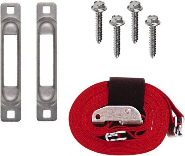 Snap-Loc - 16' Long x 2" Diam, Red Tie Down Strap Kit - Benchmark Tooling