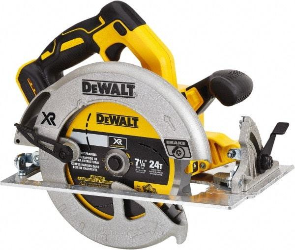 DeWALT - 20 Volt, 7-1/4" Blade, Cordless Circular Saw - 4,000 RPM, Lithium-Ion Batteries Not Included - Benchmark Tooling