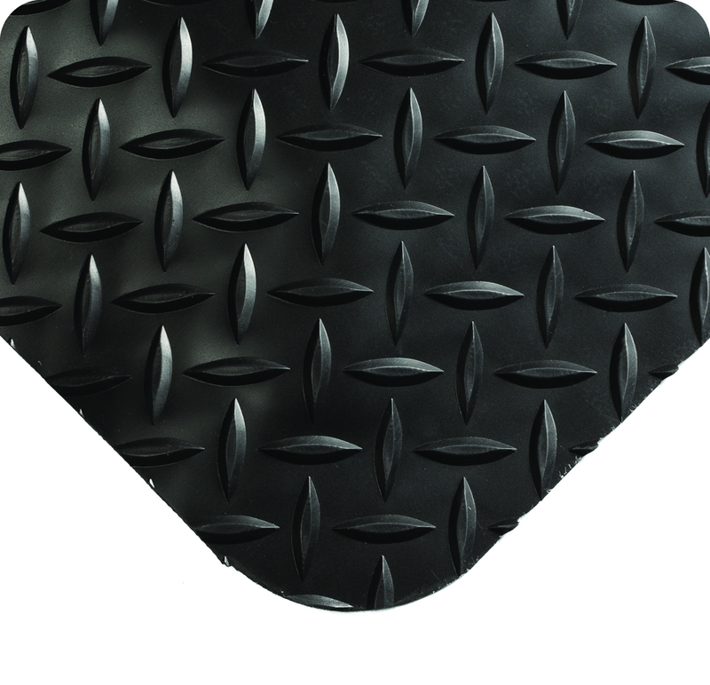 UltraSoft Diamond Plate Floor Mat - 3' x 5' x 15/16" Thick - (Black Diamond Plate) - Benchmark Tooling