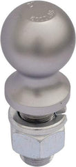 Vestil - 2" Diam, 2" Shank Length, Hitch Ball - 1" Shank Diam, 5,000 Lb Capacity, Chrome - Benchmark Tooling
