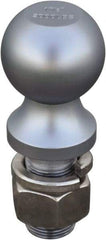 Vestil - 1-7/8" Diam, 2" Shank Length, Hitch Ball - 1" Shank Diam, 2,000 Lb Capacity, Chrome - Benchmark Tooling
