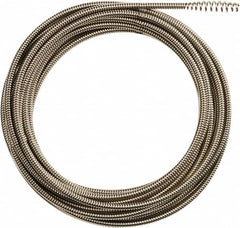 Milwaukee Tool - 5/16" x 50' Drain Cleaning Machine Cable - Inner Core, 1-1/4" to 2-1/2" Pipe, Use with Milwaukee Drain Cleaning Tools - Benchmark Tooling