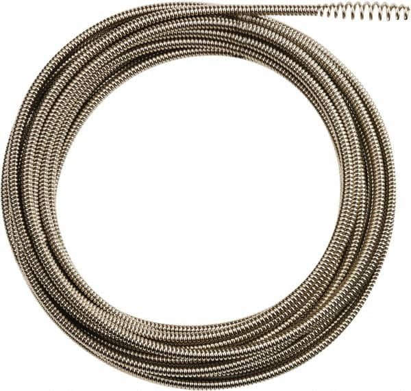 Milwaukee Tool - 1/4" x 35' Drain Cleaning Machine Cable - Inner Core, 1-1/4" to 2-1/2" Pipe, Use with Milwaukee Drain Cleaning Tools - Benchmark Tooling