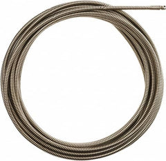 Milwaukee Tool - 5/8" x 50' Drain Cleaning Machine Cable - All-Purpose Wind, 1-1/4" to 2-1/2" Pipe, Use with Milwaukee Drain Cleaning Tools - Benchmark Tooling