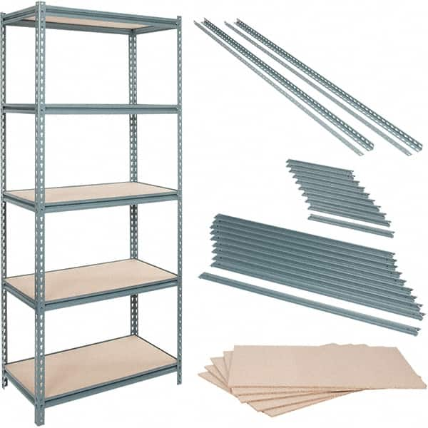 Value Collection - 36" Wide, 36 High, Open Shelving Accessory/Component - Particle Board, Use with Boltless Storage Rack - Benchmark Tooling