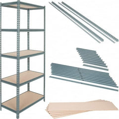 Value Collection - 72" Wide, 36 High, Open Shelving Accessory/Component - Particle Board, Use with Boltless Storage Rack - Benchmark Tooling