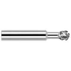 3/32″ Diam 270° Wrap Angle 2mm LOC 2-Flute Uncoated Undercut End Mill 1/8″ Shank Diam, 1-1/2″ OAL, 0.0469″ Radius, Solid Carbide