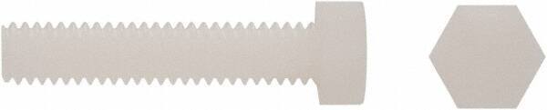Electro Hardware - 5/8-18, 2-1/2" Long Hex Head Cap Screw - Fully Threaded, Grade 6/6 Nylon, Uncoated - Benchmark Tooling