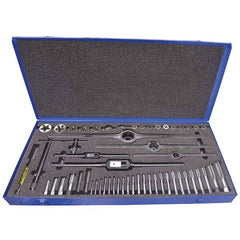 Greenfield Threading - Tap & Die Sets Minimum Tap Thread Size (Inch): #4-40 Maximum Tap Thread Size (Inch): 5/16-18 - Benchmark Tooling