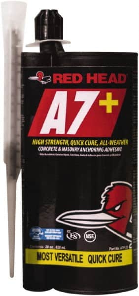 Red Head - 28 fl oz Epoxy Anchoring Adhesive - 5 min Working Time, Includes Mixing Nozzle - Benchmark Tooling