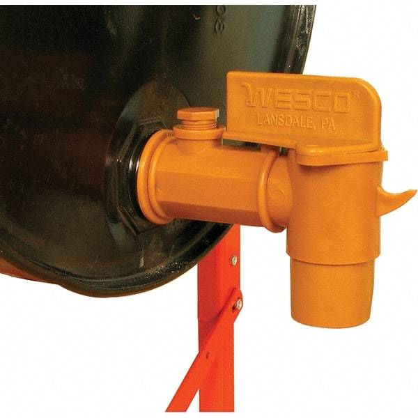 Wesco Industrial Products - 2" NPT Plastic Rigid Drum Faucet - FM Approved, No Arrester, Manual Closing, 8" Long Extension - Benchmark Tooling