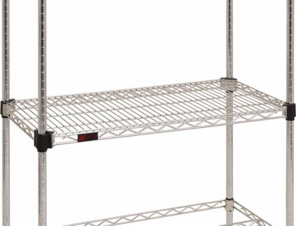Eagle MHC - 42" Wide, 1-1/8 High, Open Shelving Accessory/Component - Steel Chrome Plated, Chrome Finish, 21" Deep, Use with Eagle MHC Shelving - Benchmark Tooling