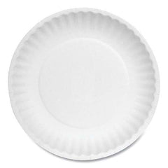 AJM Packaging Corporation - Paper Plates, 6" Diam, White, Bulk Pack, 1000/Carton - Benchmark Tooling