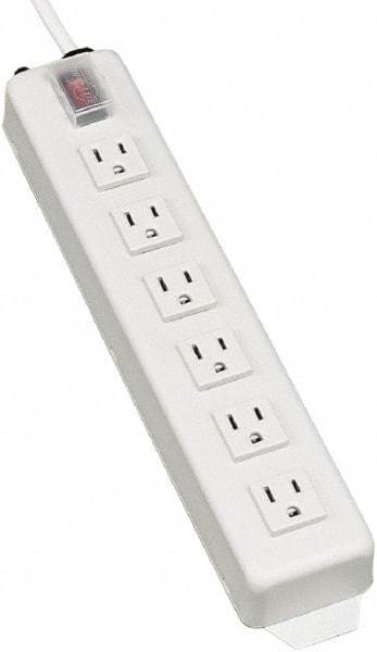 Tripp-Lite - 6 Outlets, 120 VAC15 Amps, 6' Cord, Power Outlet Strip - Keyhole, Tab Mount, 5-15 NEMA Configuration, 13-3/4" Strip - Benchmark Tooling