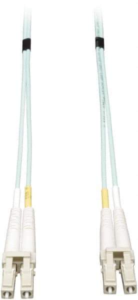 Tripp-Lite - 50' Long, LC/LC Head, Multimode Fiber Optic Cable - Aqua, Use with LAN - Benchmark Tooling