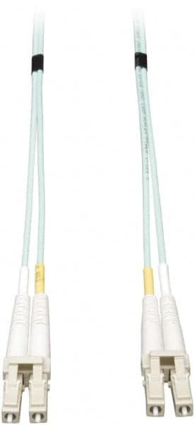 Tripp-Lite - 16' Long, LC/LC Head, Multimode Fiber Optic Cable - Aqua, Use with LAN - Benchmark Tooling