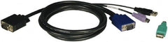 Tripp-Lite - 10' Long, HD15, PS/2, USB A/PS/2 Computer Cable - Black, Male x Male - Benchmark Tooling