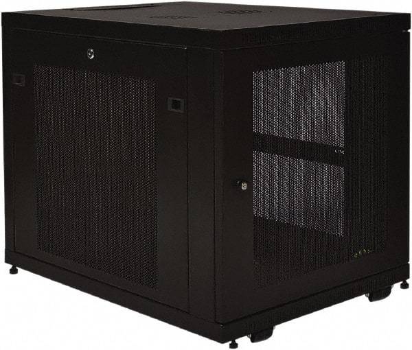 Tripp-Lite - 23.6" Overall Width x 12" Rack Height x 33-1/2" Overall Depth Data Cable Enclosure - 3,000 Lb Capacity, Black - Benchmark Tooling