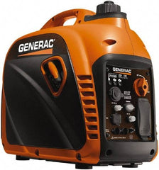 Generac Power - 7 hr Half Load Time, 1 kW, Pull Start, Gasoline Portable Power Generator - 1.2 Gal Tank, 19.7" Long x 11.4" Wide x 17.9" Deep, 80 cc Engine - Benchmark Tooling