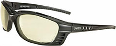 Uvex - Yellow Lenses, Framed Safety Glasses - Anti-Fog, Black Polycarbonate Frame, Adjustable Temples, Size Universal, Wrap Around - Benchmark Tooling