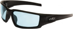 Uvex - SCT-Blue Lenses, Framed Safety Glasses - Anti-Fog, Black Polycarbonate Frame, Size Universal, Wrap Around - Benchmark Tooling