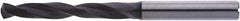 Accupro - 15.5mm 140° Solid Carbide Jobber Drill - AlTiN Finish, Right Hand Cut, Spiral Flute, Straight Shank, 133mm OAL - Benchmark Tooling