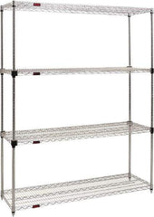 Eagle MHC - 4 Shelf Eagle MHC Wire Shelving - Starter Unit - 48" Wide x 18" Deep x 74" High, - Benchmark Tooling