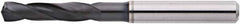 Accupro - 7/16" 135° Spiral Flute Solid Carbide Screw Machine Drill Bit - AlTiN Finish, Right Hand Cut, 51mm Flute Length, 96mm OAL, Straight Shank, Through Coolant - Benchmark Tooling