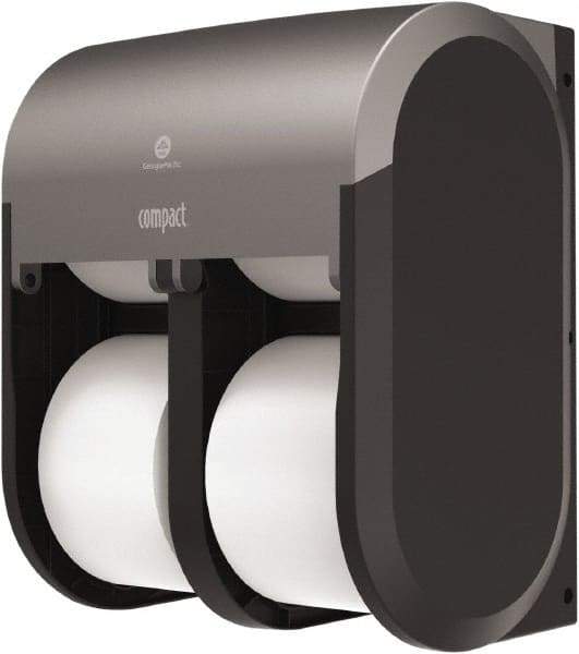 Georgia Pacific - Coreless Four Roll Plastic Toilet Tissue Dispenser - 11-3/4" Wide x 13-1/4" High x 6.9" Deep, Silver - Benchmark Tooling