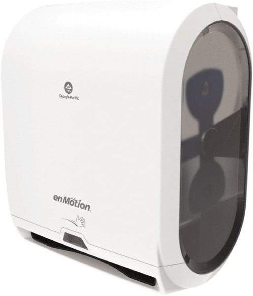 Georgia Pacific - Hands Free, Plastic Paper Towel Dispenser - 17.3" High x 14.7" Wide x 9-1/2" Deep, 1 Roll with Stub 10", White - Benchmark Tooling