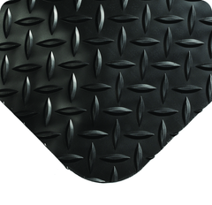 Diamond Plate SpongeCote Floor Mat - 3' x 5' x 9/16" Thick - (Black Anti-Fatigue) - Benchmark Tooling