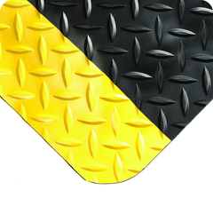 Diamond-Plate SpongeCote 4' x 75' Black/Yellow Work Mat - Benchmark Tooling