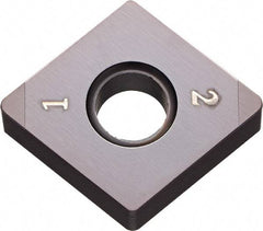 Kyocera - CNGA431 ME Grade KBN05M CBN Turning Insert - Megacoat Finish, 80° Diamond, 1/2" Inscr Circle, 3/16" Thick, 1/64" Corner Radius - Benchmark Tooling