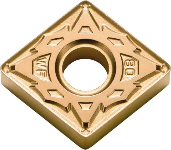 Kyocera - CNMG431 WF Grade CA515 Carbide Turning Insert - TiCN/AI2O3/TiN Finish, 80° Diamond, 1/2" Inscr Circle, 3/16" Thick, 1/64" Corner Radius - Benchmark Tooling