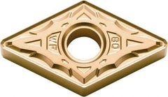 Kyocera - DNMX433 WF Grade CA510 Carbide Turning Insert - TiCN/AI2O3/TiN Finish, 55° Diamond, 1/2" Inscr Circle, 3/16" Thick, 3/64" Corner Radius - Benchmark Tooling