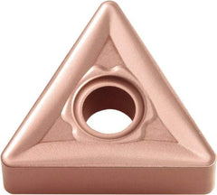 Kyocera - TNMG332 C Grade CA320 Carbide Turning Insert - TiCN/Al2O3 Finish, 60° Triangle, 3/8" Inscr Circle, 3/16" Thick, 1/32" Corner Radius - Benchmark Tooling