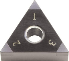 Kyocera - TNGA332 ME Grade KBN05M CBN Turning Insert - Megacoat Finish, 60° Triangle, 3/8" Inscr Circle, 3/16" Thick, 1/32" Corner Radius - Benchmark Tooling
