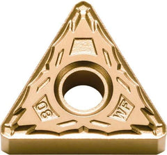 Kyocera - TNMX333 WF Grade CA530 Carbide Turning Insert - TiCN/AI2O3/TiN Finish, 60° Triangle, 3/8" Inscr Circle, 3/16" Thick, 3/64" Corner Radius - Benchmark Tooling