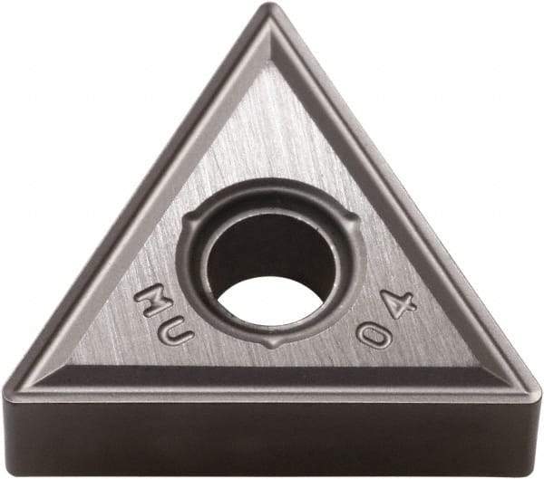 Kyocera - TNMG332 MU Grade PR015S Carbide Turning Insert - Megacoat Hard Finish, 60° Triangle, 3/8" Inscr Circle, 3/16" Thick, 1/32" Corner Radius - Benchmark Tooling