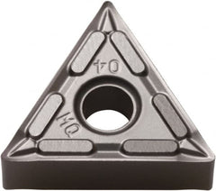 Kyocera - TNMG331 MQ Grade PR015S Carbide Turning Insert - Megacoat Hard Finish, 60° Triangle, 3/8" Inscr Circle, 3/16" Thick, 1/64" Corner Radius - Benchmark Tooling