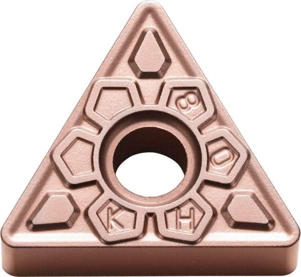 Kyocera - TNMG333 KH Grade CA320 Carbide Turning Insert - TiCN/Al2O3 Finish, 60° Triangle, 3/8" Inscr Circle, 3/16" Thick, 3/64" Corner Radius - Benchmark Tooling