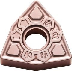 Kyocera - WNMG433 KH Grade CA320 Carbide Turning Insert - TiCN/Al2O3 Finish, 80° Trigon, 1/2" Inscr Circle, 3/16" Thick, 3/64" Corner Radius - Benchmark Tooling