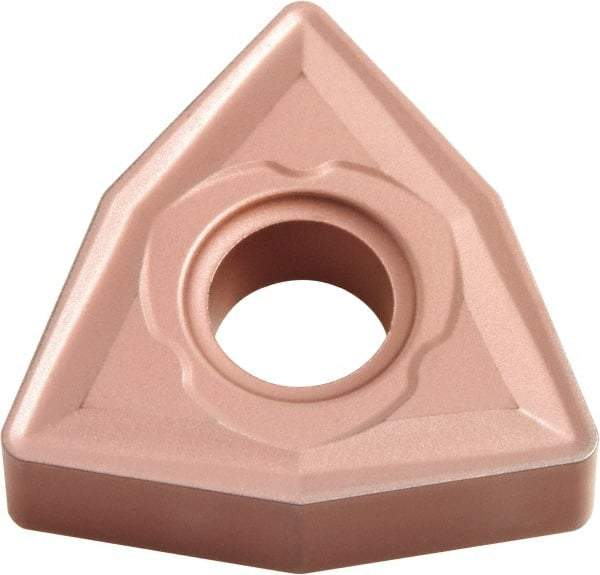 Kyocera - WNMG432 C Grade CA320 Carbide Turning Insert - TiCN/Al2O3 Finish, 80° Trigon, 1/2" Inscr Circle, 3/16" Thick, 1/32" Corner Radius - Benchmark Tooling