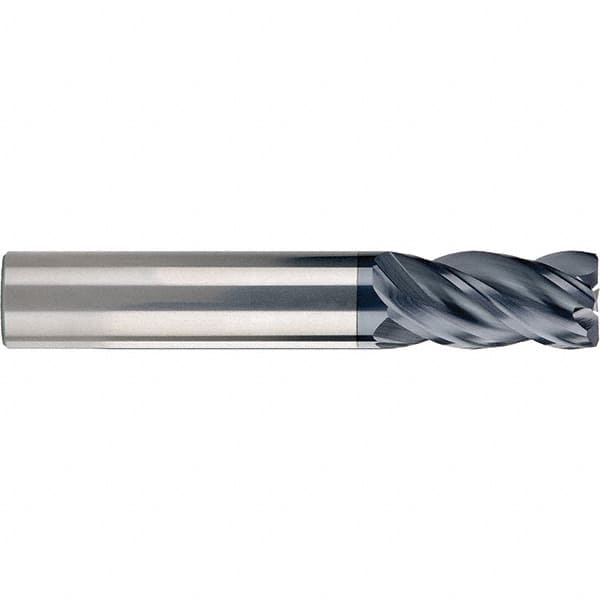 SGS - 5/8", 4 Flute, Single End, Solid Carbide, 0.04" Corner Radius End Mill - 6" OAL, 38° Helix, 1-1/4" LOC, Right Hand Cut - Benchmark Tooling