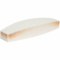 Norton - 9" Long x 2-1/2" Wide x 1-1/2" Thick, Aluminum Oxide Sharpening Stone - Boat Shaped, Medium Grade - Benchmark Tooling