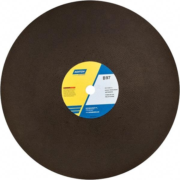Norton - 20" Aluminum Oxide Cutoff Wheel - 5/32" Thick, 1" Arbor - Benchmark Tooling
