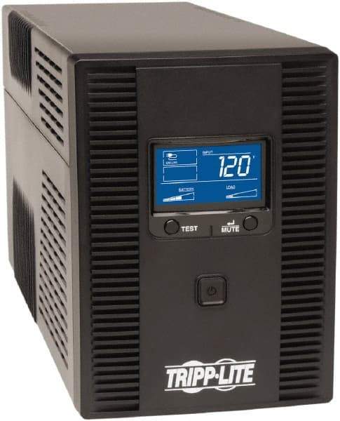 Tripp-Lite - 15 Amp, 1,300 VA, Tower Mount Line Interactive Backup Uninterruptible Power Supply - Backup 10 min with Full Load & 28 min with Half Load, 120 VAC Input & Output, 720 Watt Output, 1 Phases, 6 Outlets - Benchmark Tooling