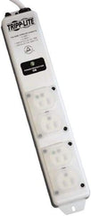 Tripp-Lite - 4 Outlets, 120 VAC15 Amps, 15' Cord, Power Outlet Strip - Floor, Keyhole Mount, 5-15 NEMA Configuration, 2-1/2" Strip - Benchmark Tooling