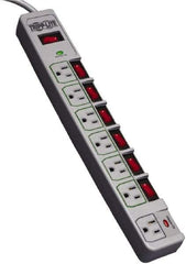 Tripp-Lite - 7 Outlets, 120 VAC15 Amps, 8' Cord, Power Outlet Strip - Floor, Keyhole Mount, 5-15 NEMA Configuration, 15" Strip - Benchmark Tooling