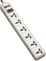 Tripp-Lite - 6 Outlets, 120 VAC10 Amps, 4' Cord, Power Outlet Strip - Floor, Keyhole Mount, British NEMA Configuration, 2-1/2" Strip - Benchmark Tooling